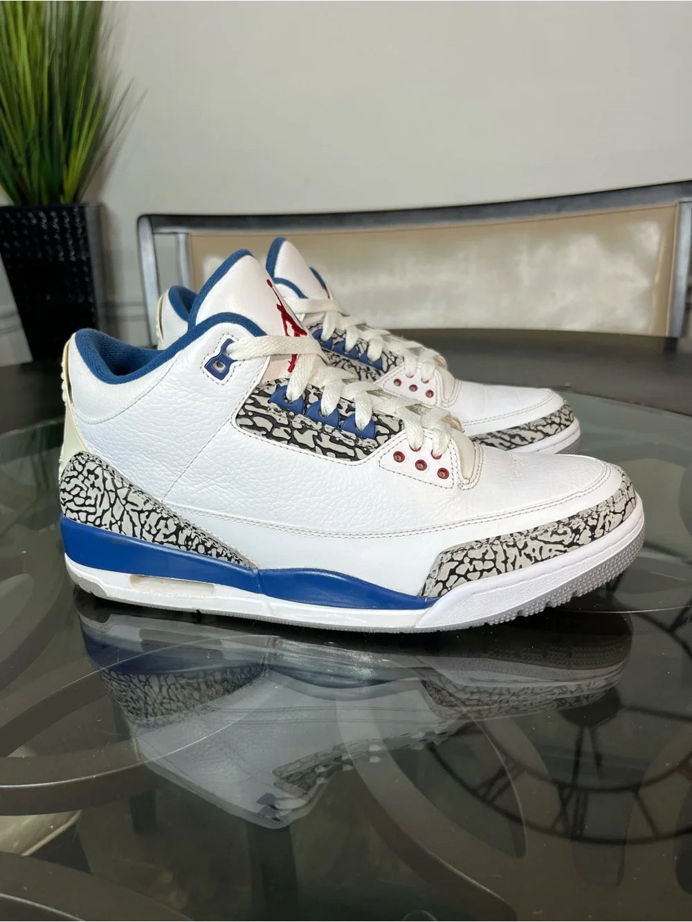 Nike Air Jordan 3 Retro True Blue Men's Sneakers White Blue Sz 11.5